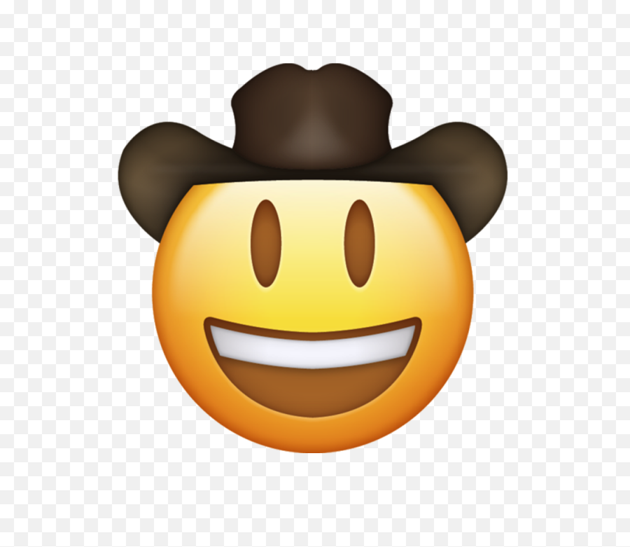 Cowboy Emoji Download Ios Emojis - Cowboy Emoji Png,Smiley Emoji Transparent