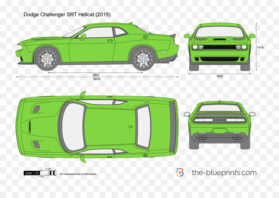 Download Hd 572579 - Dodge Challenger Srt Hellcat Blueprint Dodge Challenger Srt Hellcat 2015 Blueprint Png,Dodge Challenger Png