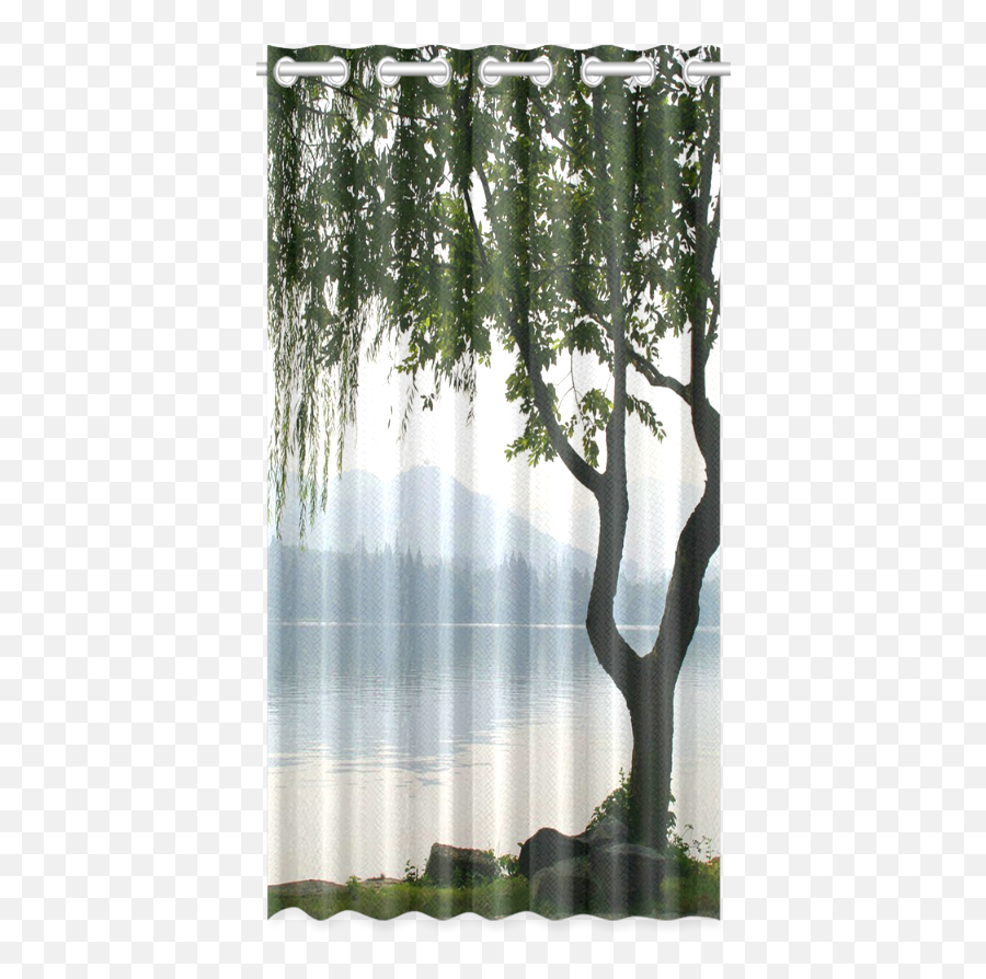 Weeping Willow Mountian View New Window Curtain 50 X 96one Piece Id D411865 - Window Covering Png,Weeping Willow Png