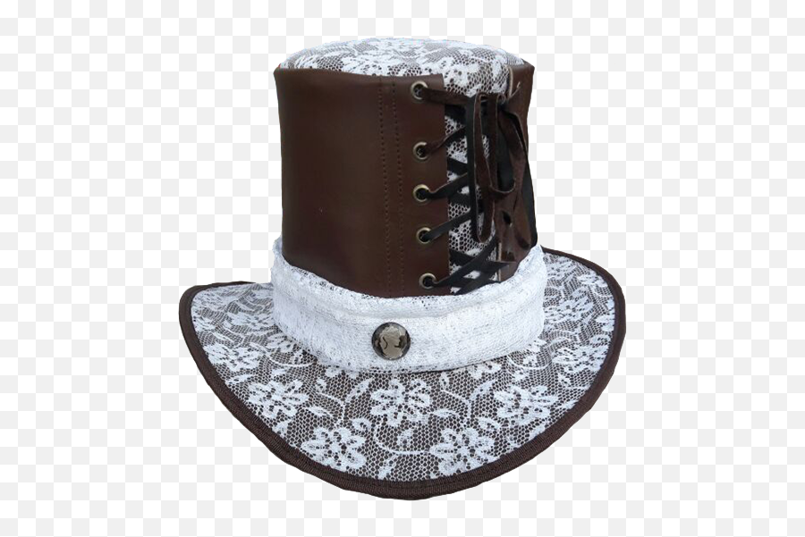 Steampunk Leather And Lace Top Hat Png