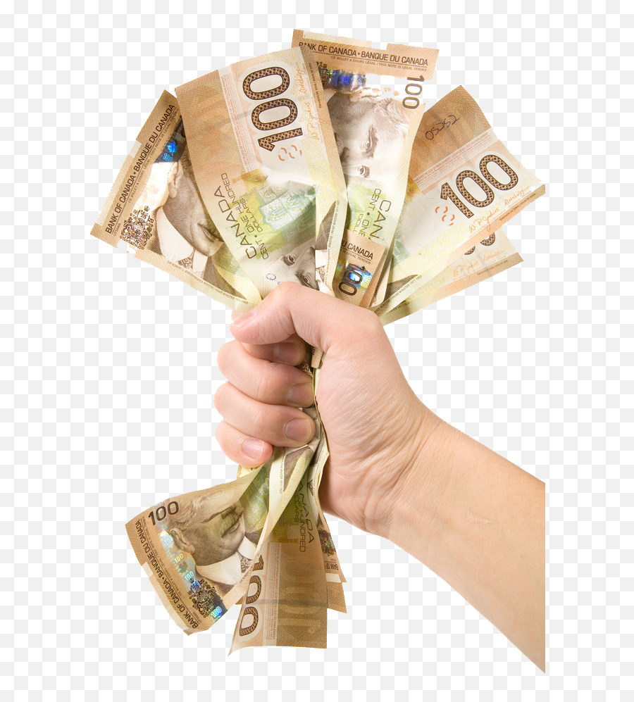 Download Hd Make Money Of Your Old Car - Canadian Money Hand Canadian Money Transparent Png,Hand With Money Png
