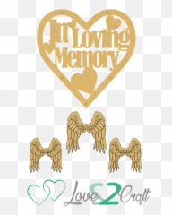 Loving Memory Heart Shaped - png