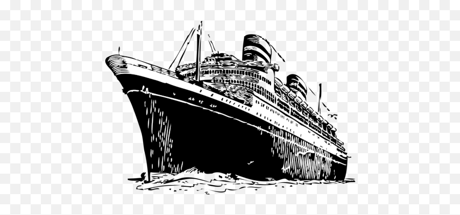 Sinking Of The Rms Titanic Photo - Ships Black And White Png,Titanic Png