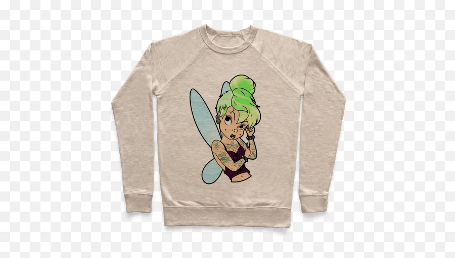 Punk Tinkerbell Crewneck Sweatshirt Lookhuman - Zelda Merch Png,Tinkerbell Png