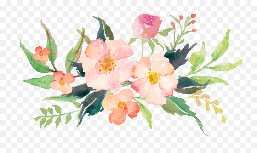 Watercolour Watercolor Tips Flowers Magnolia - Pink Watercolor Flowers Clipart Png,Watercolor Flowers Transparent Background
