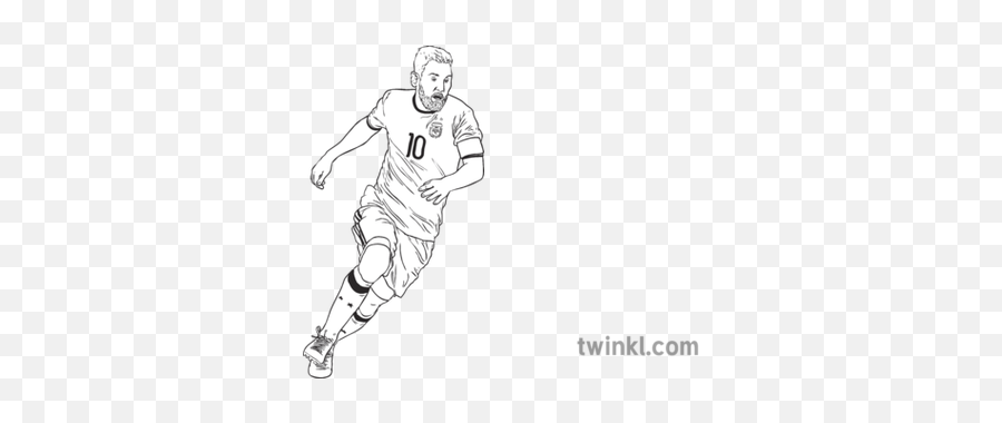 Lionel Messi No Ball Footballer Soccer Argentina Ks2 Bw Rgb - Joey Drawing Baby Kangaroo Png,Argentina Soccer Logo
