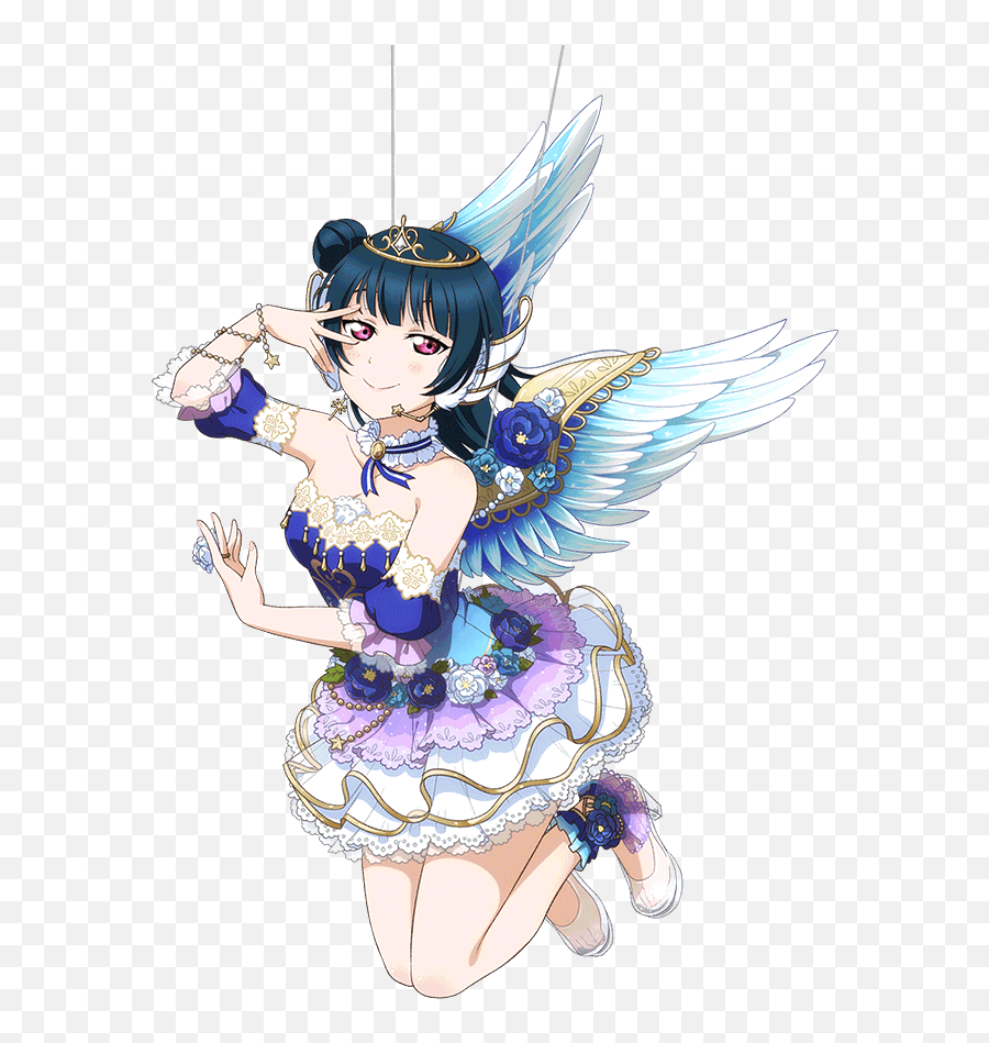 School Idol Tomodachi - Cards Album 1195 Tsushima Yoshiko Sr Love Live Yoshiko Angel Png,Angel Transparent