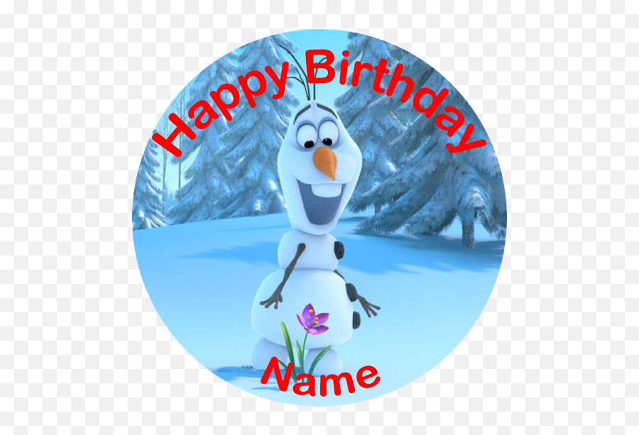 Frozen Olaf Edible Cake Cupcake U0026 Cookie Topper - Happy Png,Olaf Transparent Background
