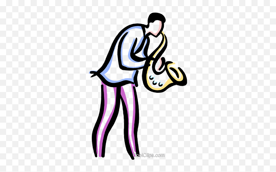 Man Playing The Saxophone Royalty Free Vector Clip Art - For Women Png,Saxophone Clipart Png