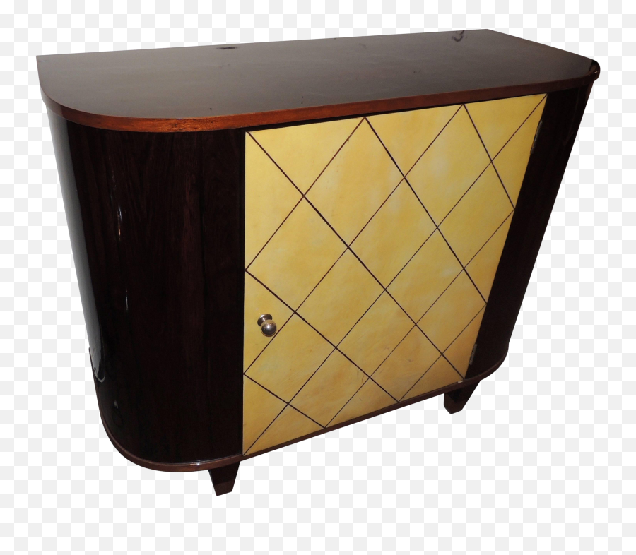 Art Deco Macassar And Pergamino Bar Buffet Cabinet - Solid Png,Pergamino Png
