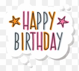 Download Hd Happy Birthday Transparent Sticker Colorful - Transparent Birthday Sticker Png,Happy Birthday Transparent
