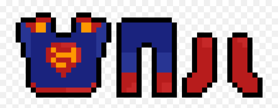 Pixilart - Superman Logo By Zebtbc Mega Man Helmet Pixel Art Png,Superman Logo Font