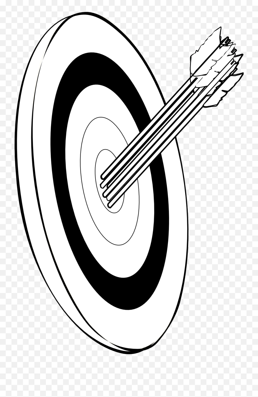 Download Arrows And Target Snarkhunter In The Gold - Black And White Archery Clip Art Png,Target Logo White