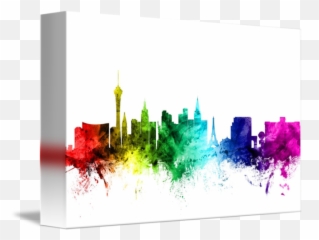 Las Vegas Nevada Skyline By Michael Tompsett - Art png