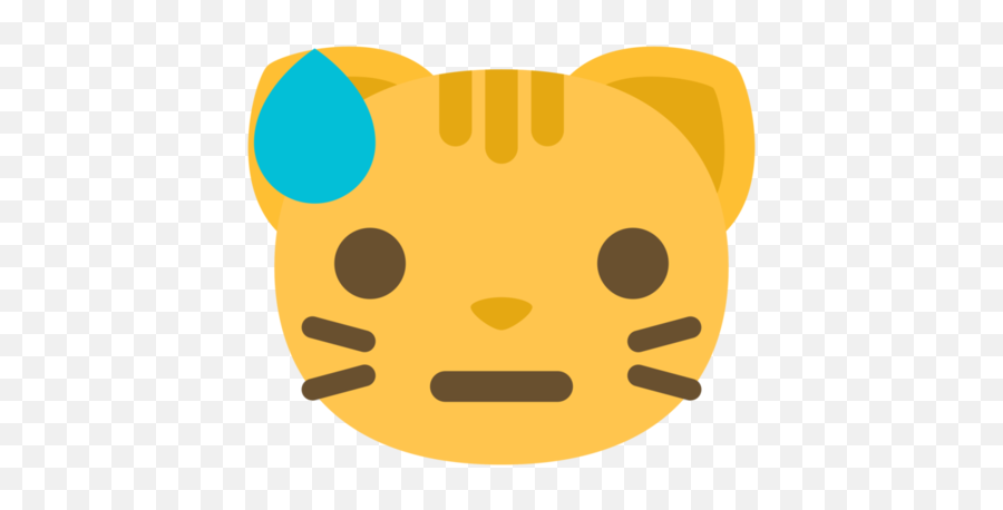 Free Emoji Cat Face Sweat Png With - Emoji,Emoji Animals Png