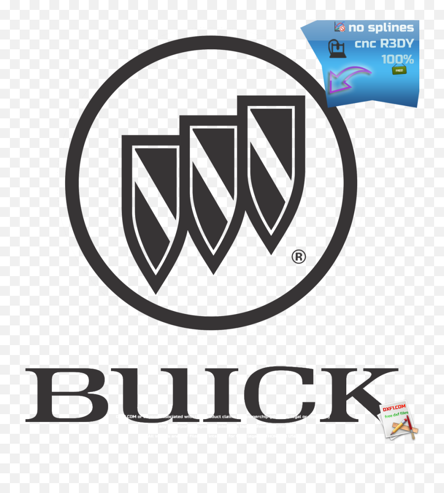Buick Logo Cnc Dxf - Free Dxf Files Free Cad Software Buick Decal Png,Cnc Logo
