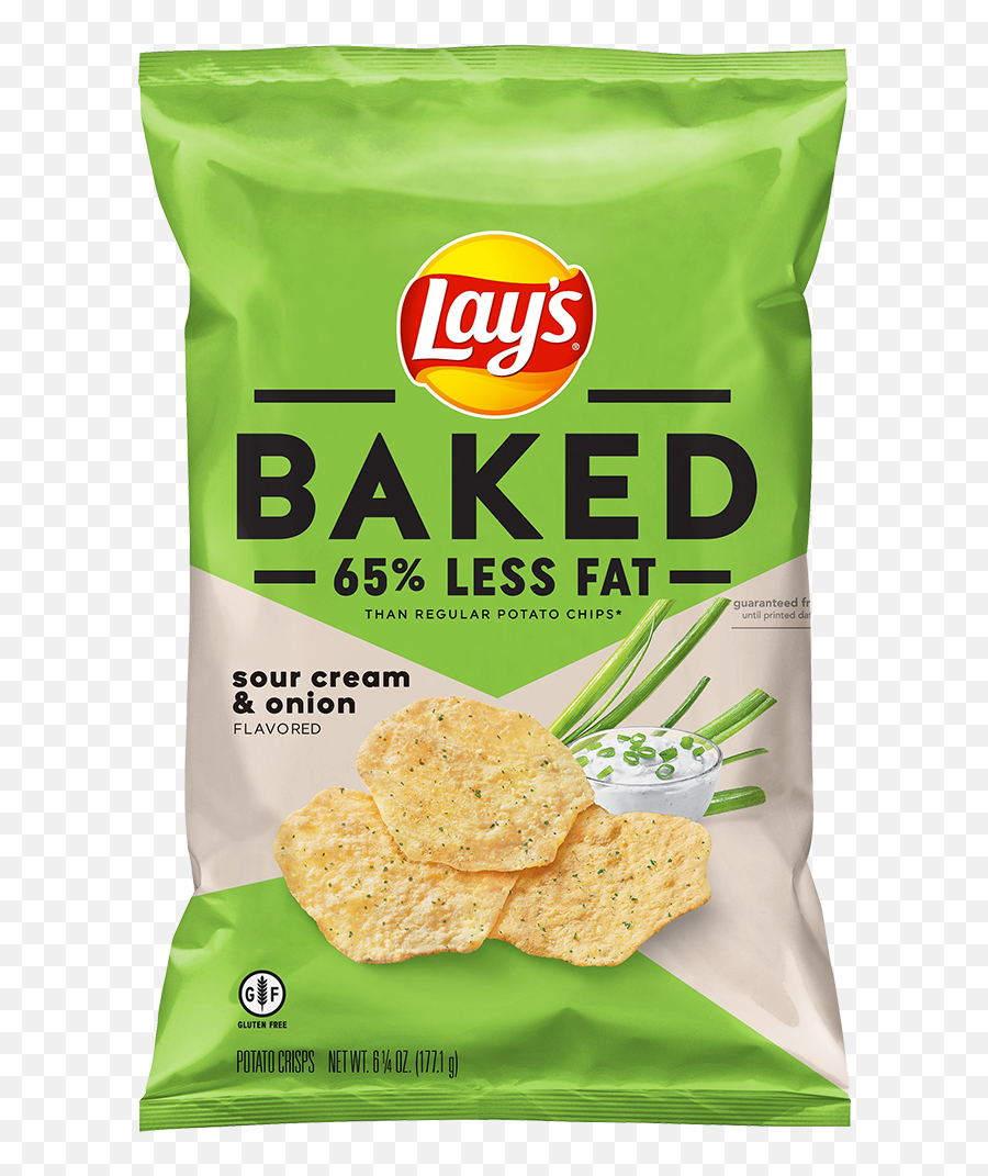 Layu0027s Baked Sour Cream U0026 Onion Flavored Potato Crisps - Lays Baked Sour Cream And Onion Chips Png,Lays Chips Logo