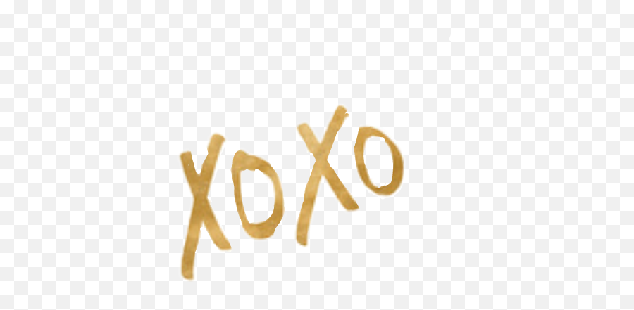 Download Xoxo Hugs And Kisses Metallic - Xoxo Gold Trasparent Background Png,Xoxo Png