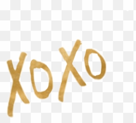 Download Xoxo Hugs And Kisses Metallic - Xoxo Gold Trasparent Background Png,Xoxo Png