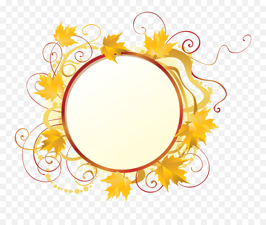 Free Png Autumn Leaves - Circle,Fall Frame Png