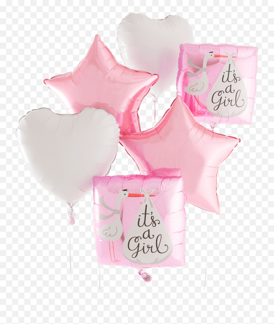 Its A Girl Stork Helium Foil Balloon - Wedding Favors Png,It's A Girl Png