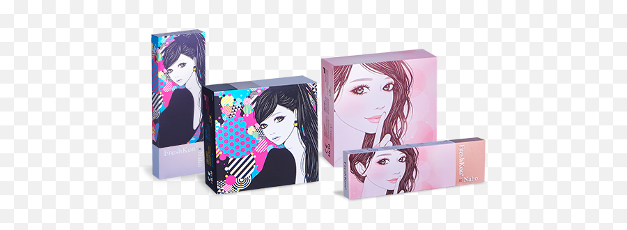 Freshkon X Naho Cosmetic Contact Lenses - Girly Png,Pink Icon Contact Lens Location
