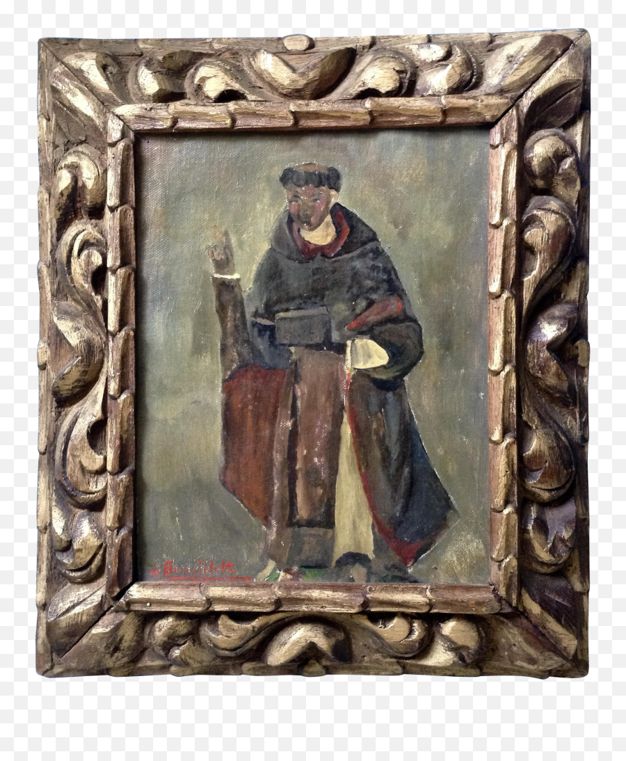 De Brouillette Primitive Clergyman Monk Icon With Tonsure - Picture Frame Png,Art Frame Icon
