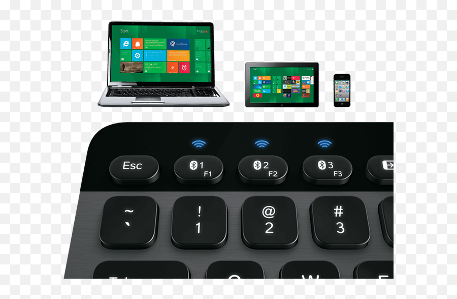 Logitech K810 Illuminated Bluetooth Wireless Keyboard - Logitech K810 Png,Bluetooth Icon Missing In Windows 8.1