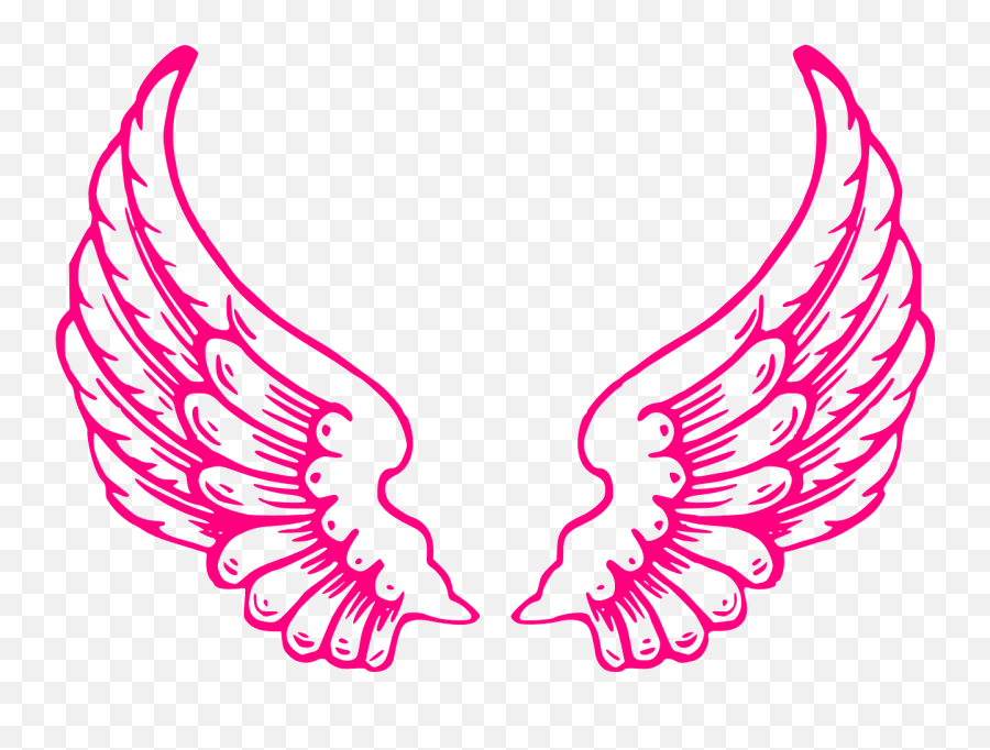 Wings Angel Feathers Of Angels Public Domain Image - Pink Angel Wings Cartoon Png,Feather Icon Vector