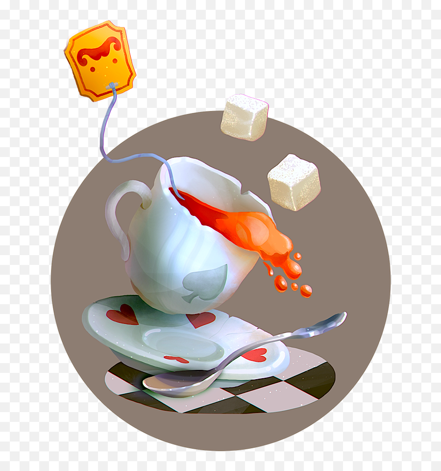 Time For Tea In Aliceu0027s Wonderland By Elena Burkova - Teacup Png,Game Icon Tutorial