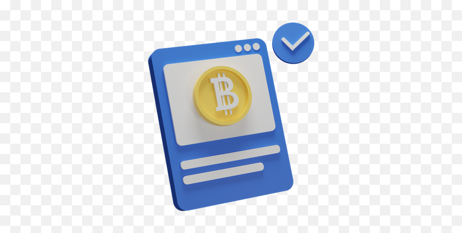 Bitcoin Verification Report 3d Illustrations Designs Images - Language Png,Account Icon Vector