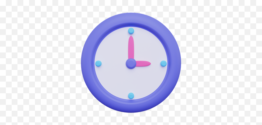 Premium Clock 3d Illustration Download In Png Obj Or Blend - Iconscout 3d Clock Icon,Purple Clock Icon