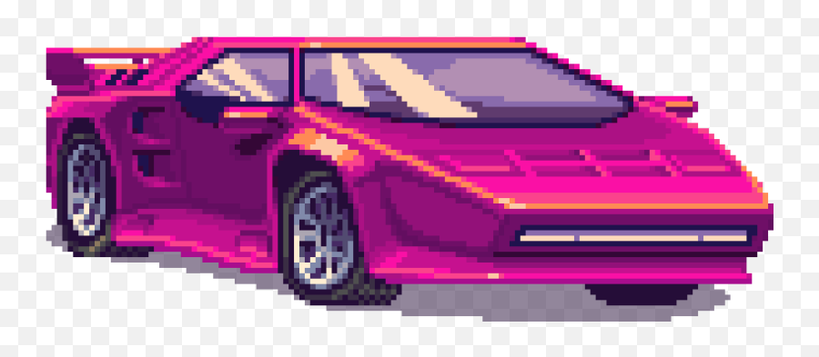 80s Retro Car Png Transparent Cartoon - 80s Retro Car Png,Pink Car Png