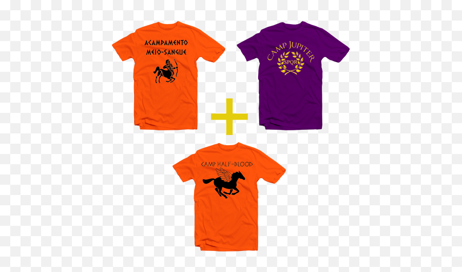Combo Camisetas De Percy Jackson Acampamentos - Oh My Money Active Shirt Png,Camp Half Blood Logo
