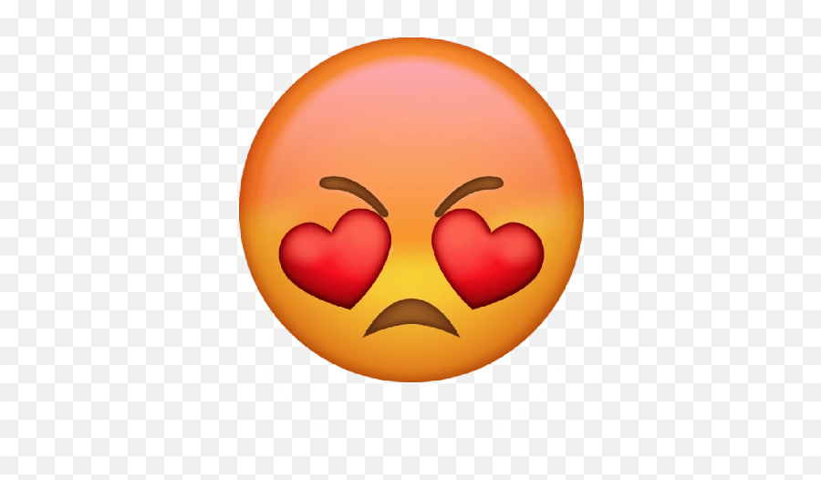Heart Anger Emoji Png Clipart Mart - Angry Heart Eyes Emoji,Peach Emoji Png