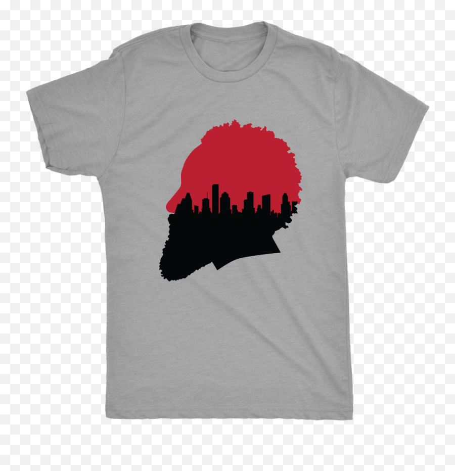 Harden Silhouette With Houston Skyline Triblend T - Shirt Clutch City Png,Houston Skyline Png