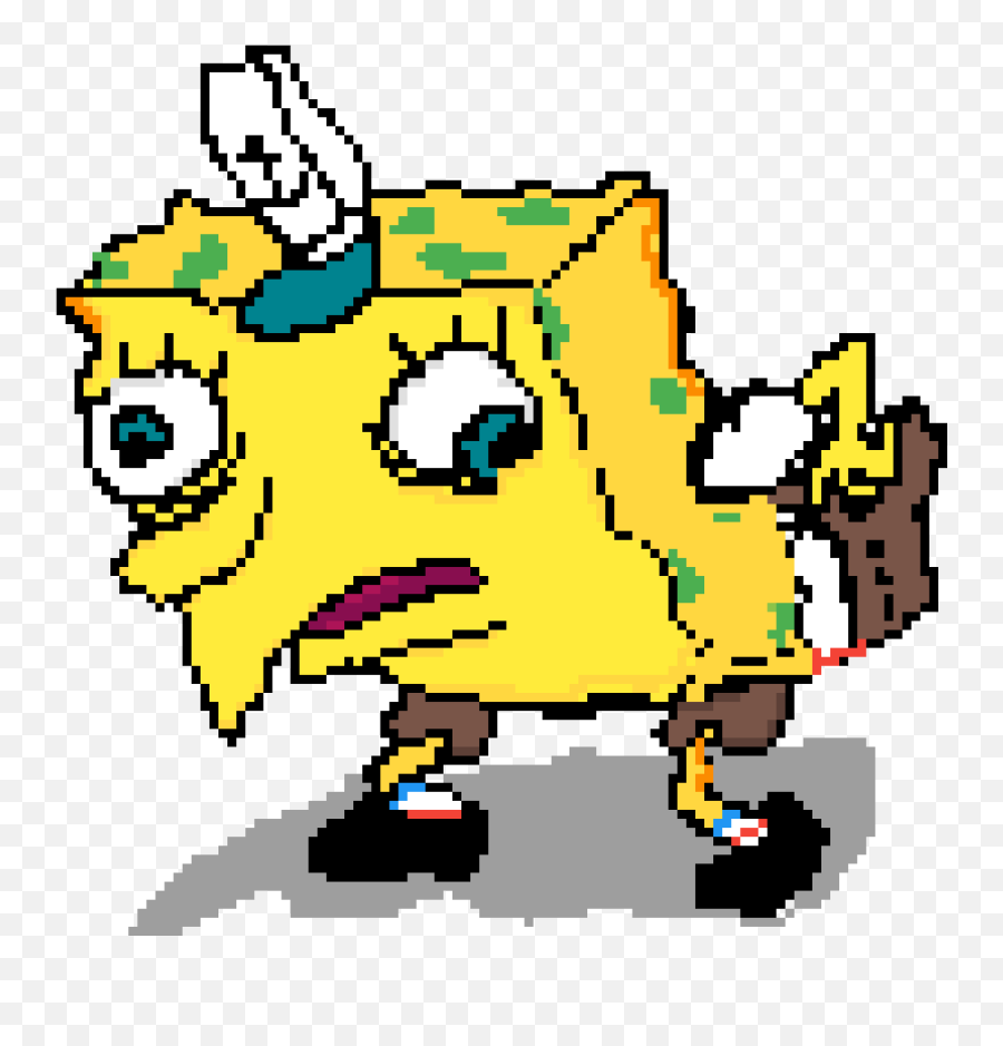 Pixilart - Spongebob Mocking Transparent Background Png,Mocking Spongebob Png