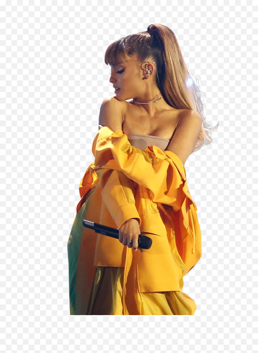 Download Ariana Grande In Yellow Dress - Background Ariana Grande Transparent Png,Ariana Grande Transparent Background