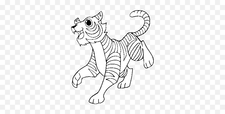 Download The Bengal Tiger Coloring Page - Dibujo Del Tigre Line Art Png,Tigre Png