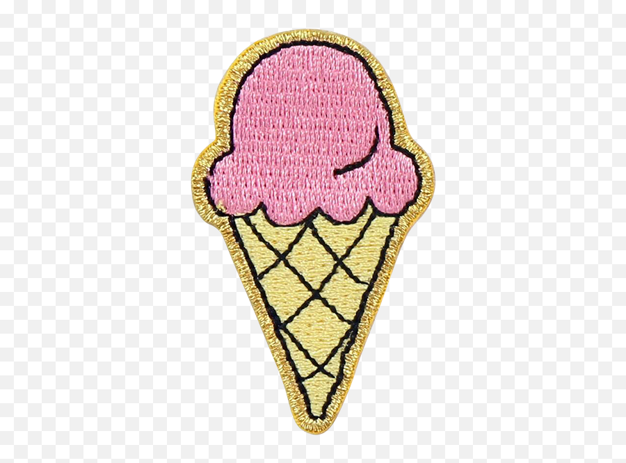 Ice Cream Cone Sticker Patch - Ice Cream Sticker Patch Png,Ice Cream Cone Transparent