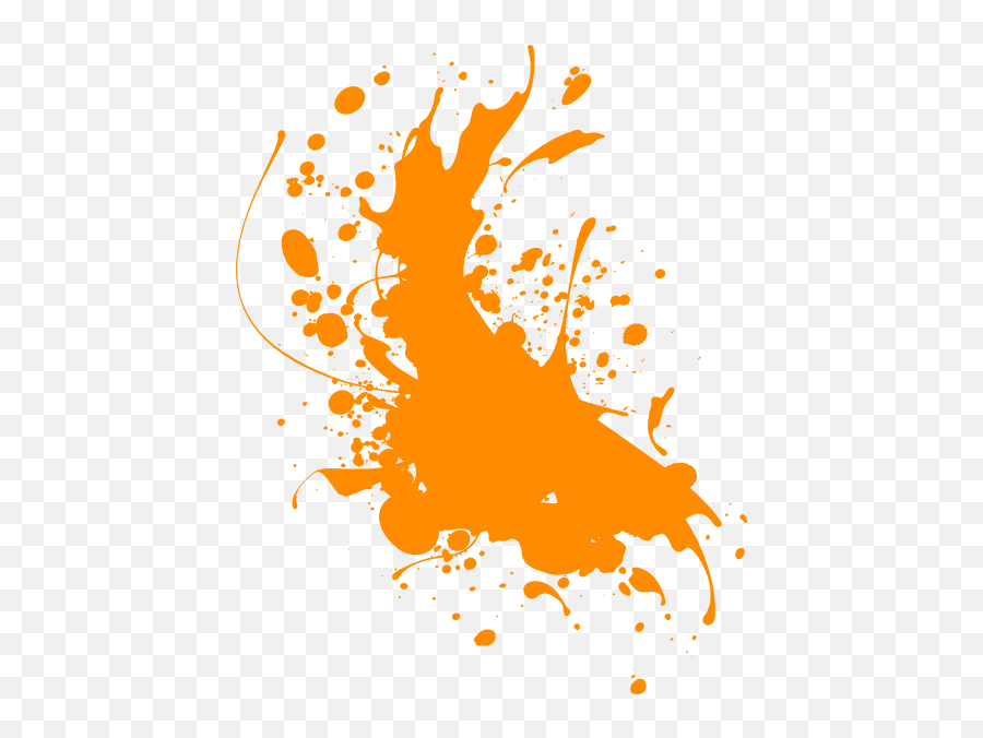 Paint Splat Clipart Free Download - Orange Paint Splatter Png,Ink Splatter Png