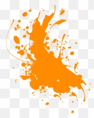 Paint Splat Clipart Free Download - Orange Splatter Png