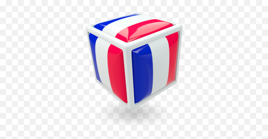 Cube Icon Illustration Of Flag France - Perú 28 De Julio Png,French Flag Transparent