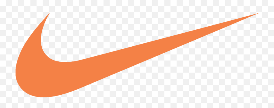 Nike Swoosh Logo Orange - Transparent Orange Nike Logo Png,Nike Swoosh Transparent Background