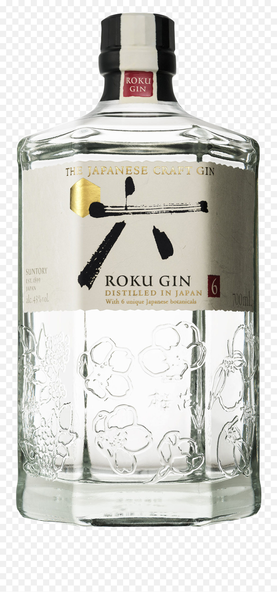 Japanese Gin 700ml - Roku Gin Png,Alcohol Bottle Png