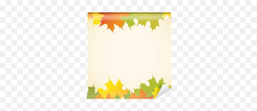 Abstract Autumn Background With Maple Leaves Vector Wall Mural U2022 Pixers - We Live To Change Maple Leaf Png,Leaf Vector Png