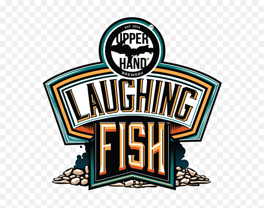 Laughing Fish - Upper Hand Brewery Clip Art Png,Fish Logo