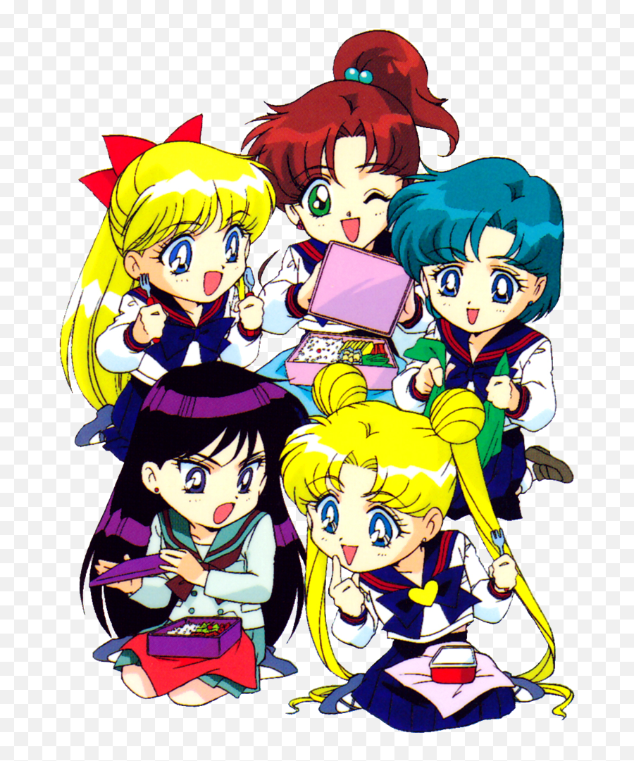 Download Serena Tsukino Ami Mizuno Rei Hino Lita Kino - Serena Rei Sailor Moon Png,Lita Png