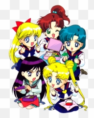 Download Serena Tsukino Ami Mizuno Rei Hino Lita Kino - Serena Rei Sailor Moon Png,Lita Png