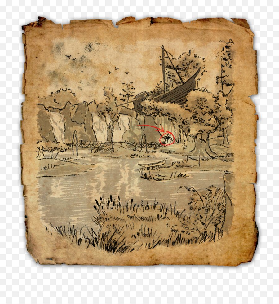 Murkmire Treasure Map I - Elder Scrolls Treasure Maps Png,Treasure Map Png